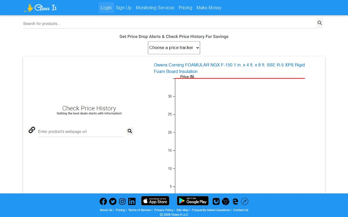 Captura de Glass It Price Tracker