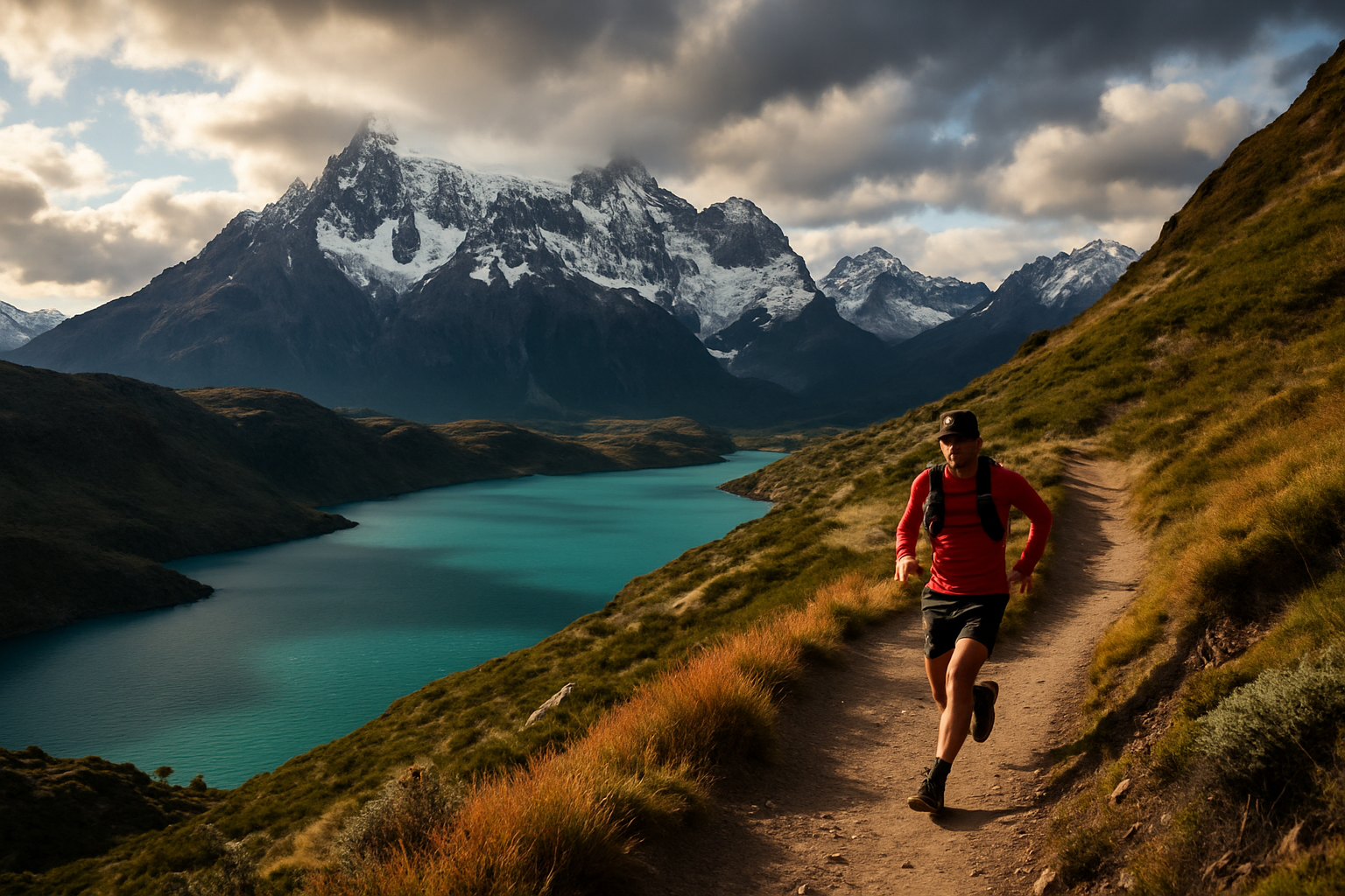 Trail runner en la Patagonia argentina