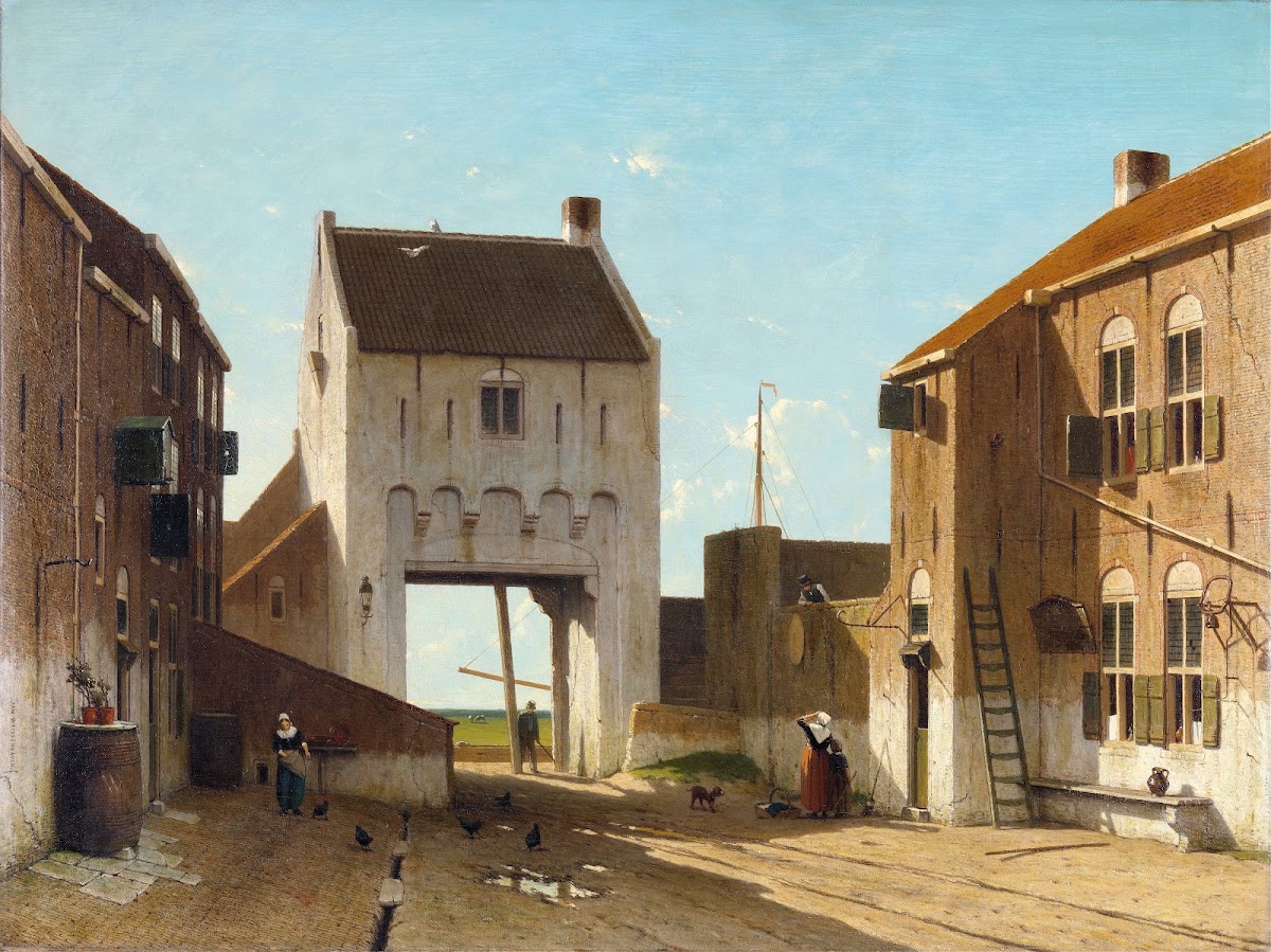 A Town Gate in Leerdam c 1868   c 1870