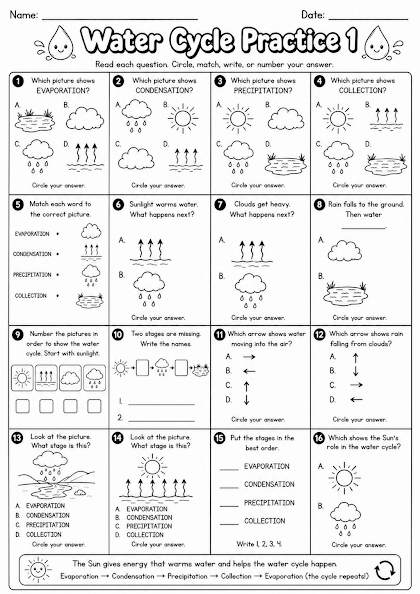 Water Cycle Practice 1