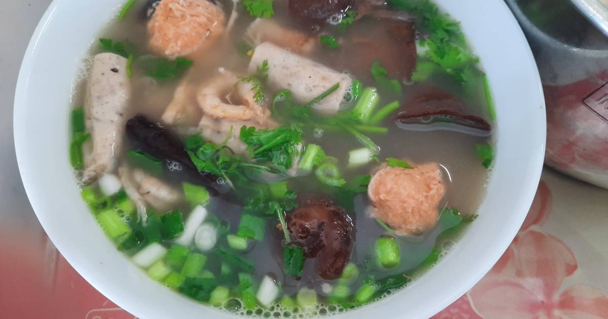 Canh miến không nước dùng gà