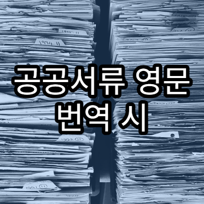 공공서류 영문 번역 시 오타로 반려되는 실제 사례