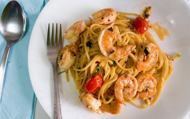 Spaghetti Sốt Tôm Kem