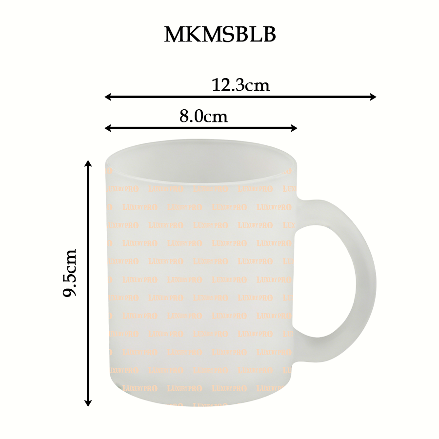 13oz Frosted Glass Cup with Handle