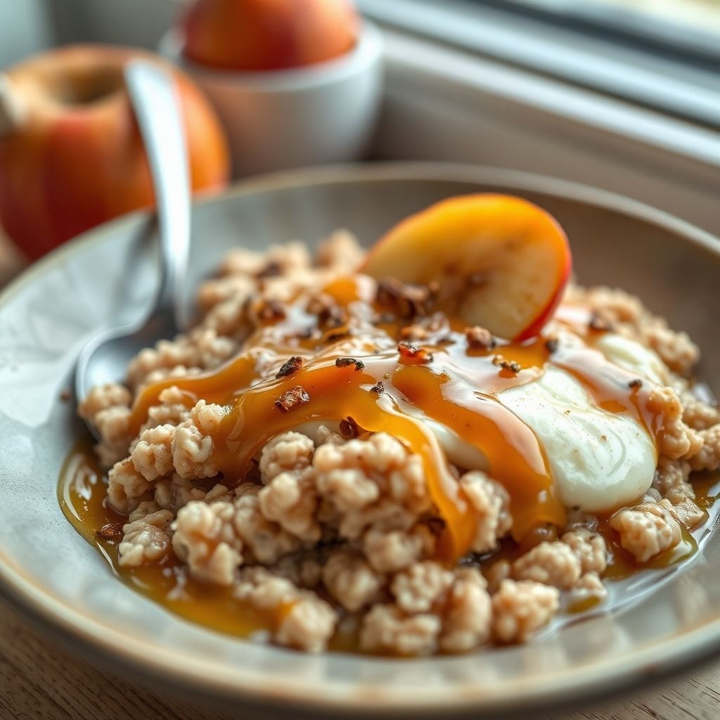 Creamy Caramel Apple Oatmeal Recipe for Easy Breakfast – 5-Minute Prep