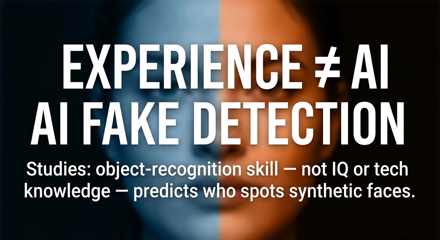 Why Experience Won't Help You Spot an AI-Generated Face
