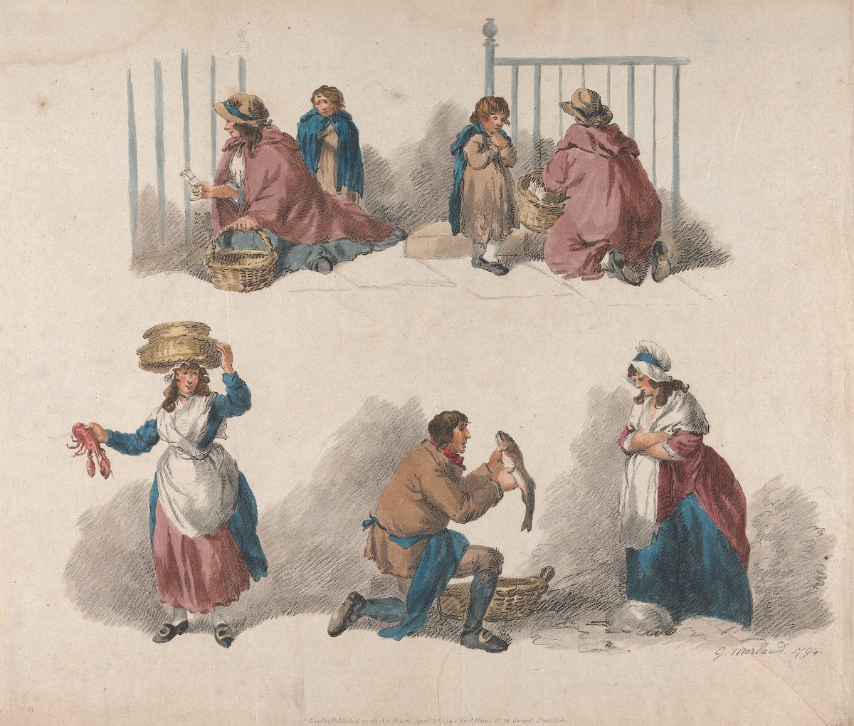 Five studies of Peddlers 1791 1795