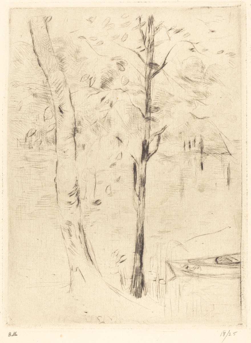 Lake with Rowboat 1888 1890