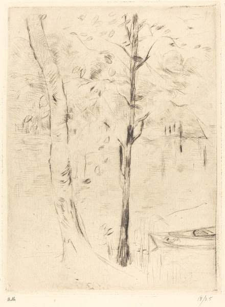 Lake with Rowboat 1888 1890