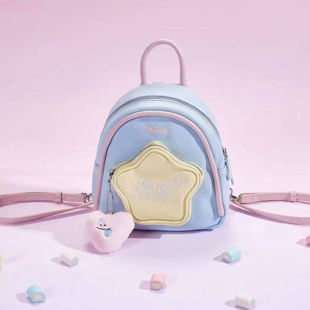 Mini backpack with five-star design