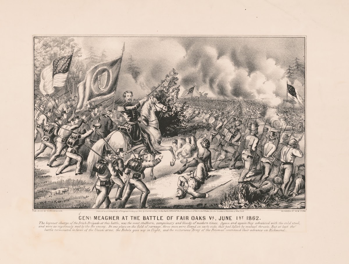 General Meagher at the Battle of Fair Oaks Va June 1st 1862 1862