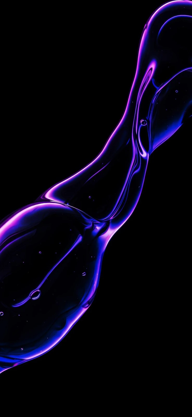 Abstract Purple Liquid Splash - Abstract Digital Art Full HD iPhone Wallpaper (1200x2600)