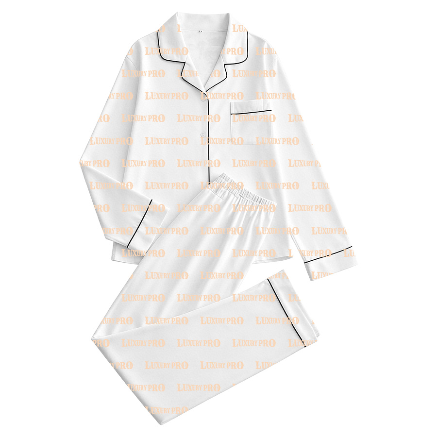 AOP Long satin pajama set with pockets for children-CKSDSYTZDKDET