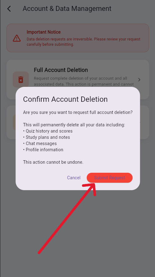 Profile Purge Confirmation Sheet