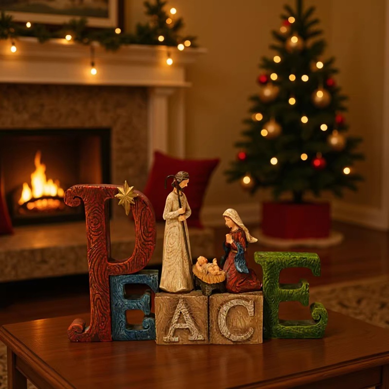 Decorative Christmas Nativity Figure Made of Resin