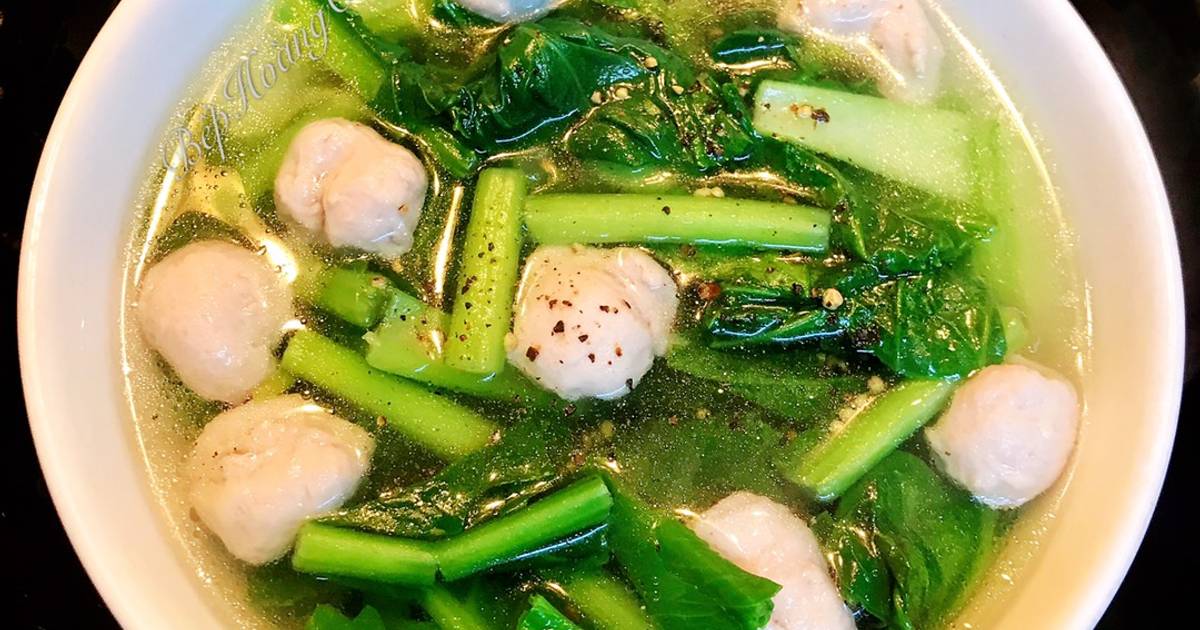 Canh Cải Ngọt Nấu Mọc
