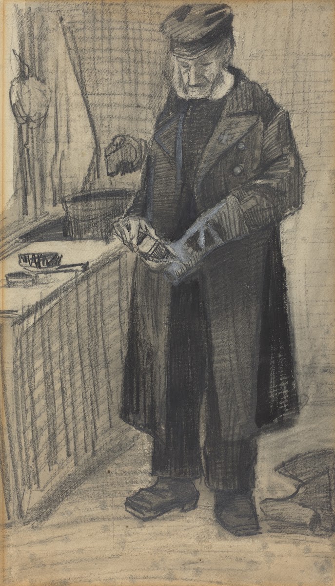 Man Polishing A Boot 1882