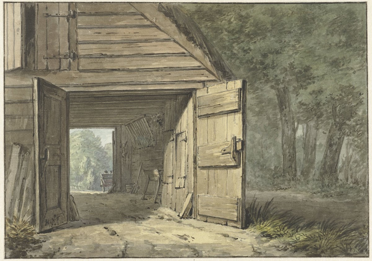 Stal van de herberg de Geleerde Man te Bennebroek 1802