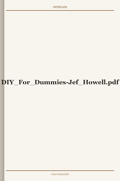 Diy for Dummies Jef Howell