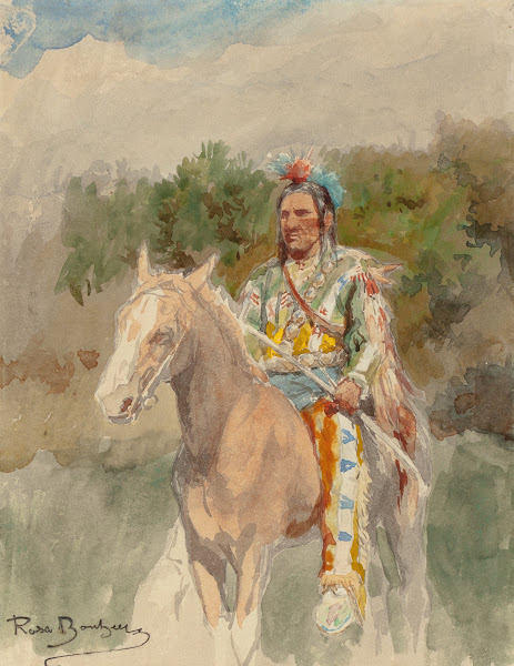 Indian on Horseback circa 1889
