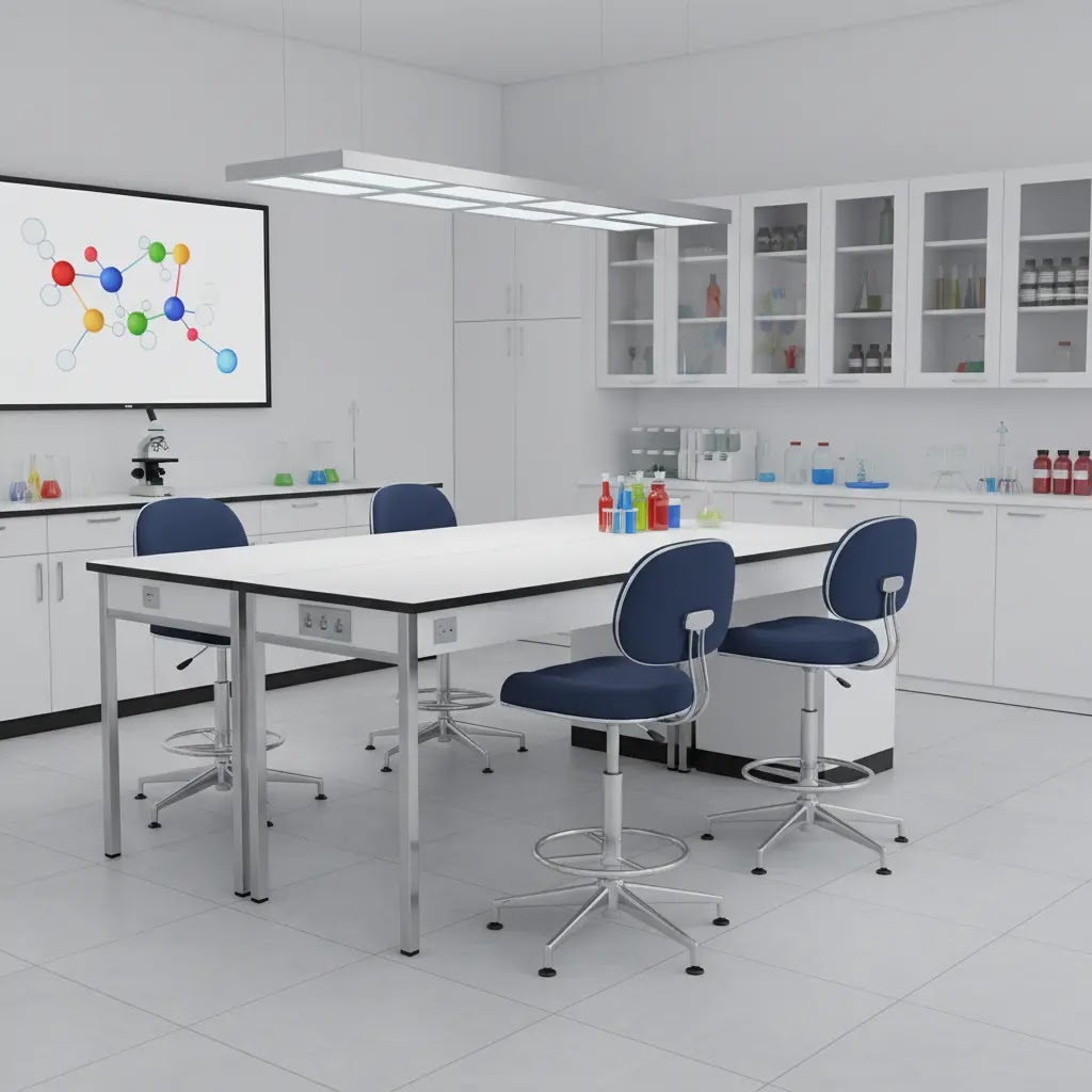 Set meja kursi laboratorium sekolah