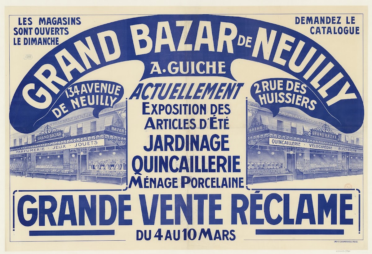 Grand bazar de Neuilly A Guiche 1911