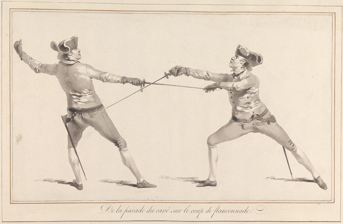 De la Parade du Cavé sur le Coup de Flanconnade 1763
