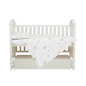 Bedding set for a baby crib 5 el Twins Via (poplin) Birds grey