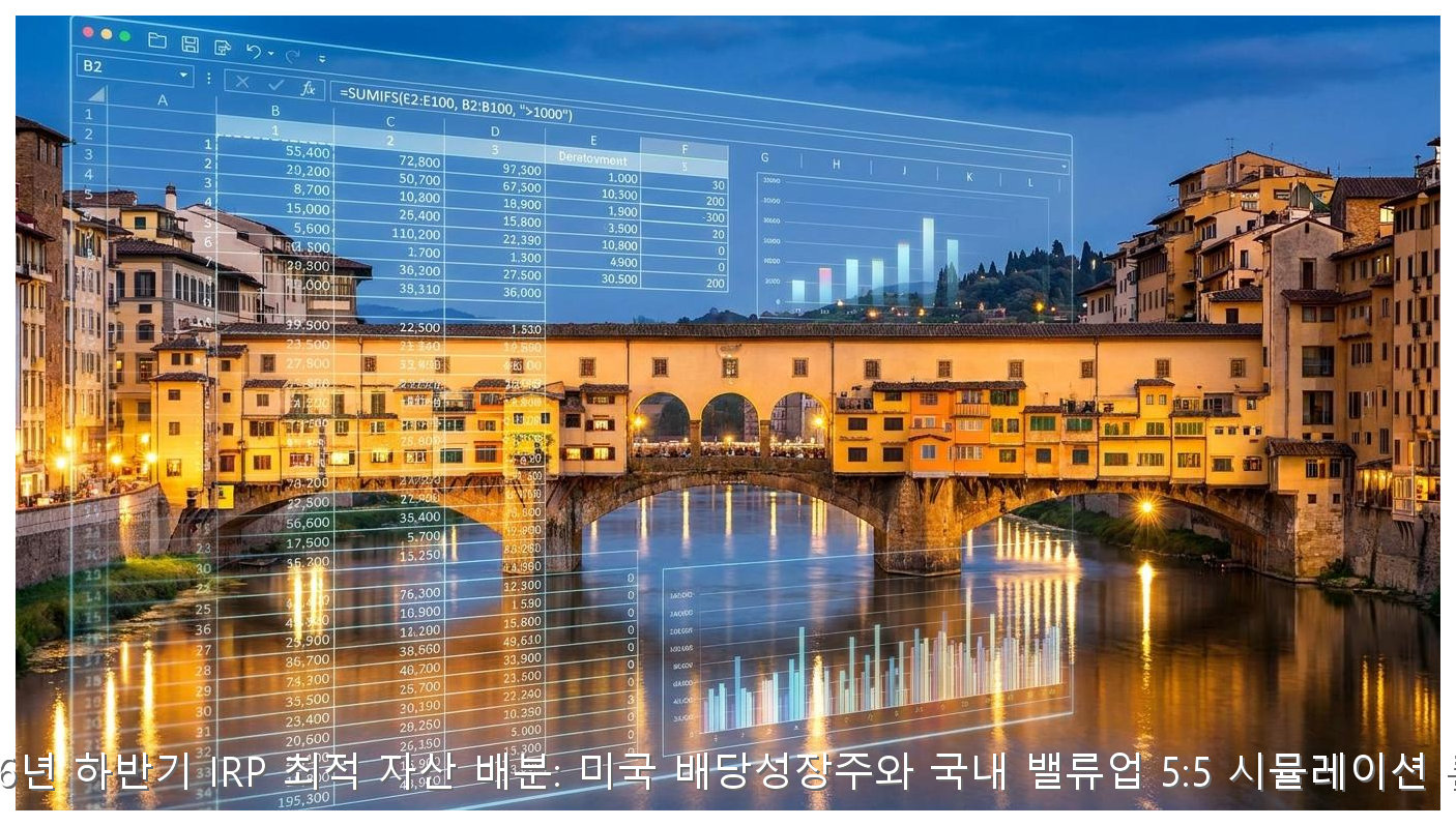 2026년 하반기 IRP 최적 자산 배분: 미국 배당성장주와 국내 밸류업 5:5 시뮬레이션 분석 핵심 안내 및 분석 인포그래픽 (7)