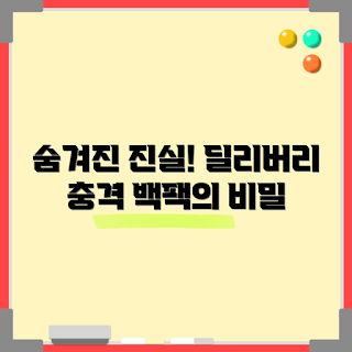 배달용백팩, 배달 용품, 배달 안전, 배달 효율, 배달 산업