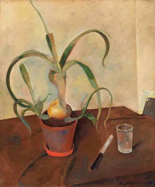 Stillleben mit Zwiebelpflanze 1926
