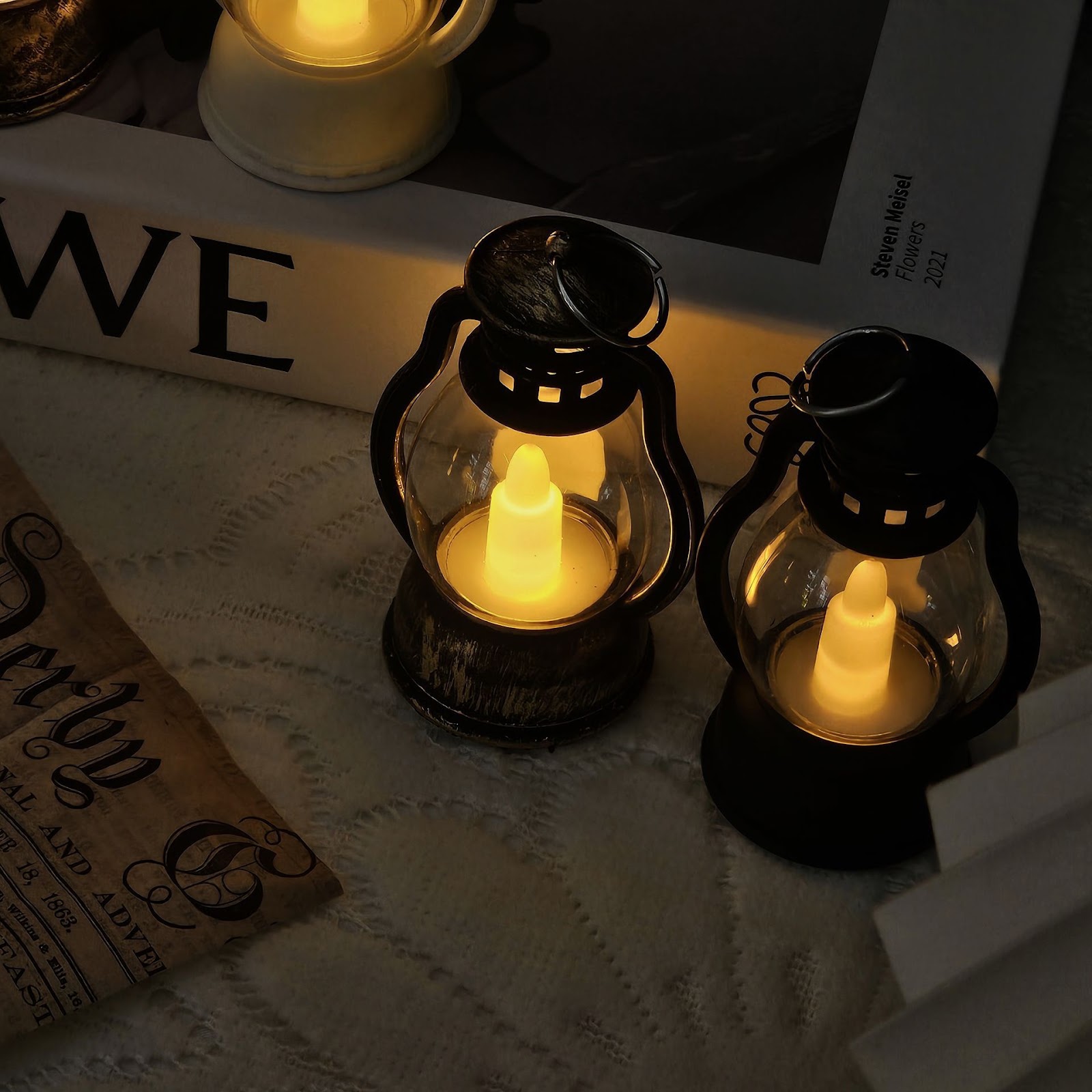 Mini-LED-Laterne im Retro-Stil
