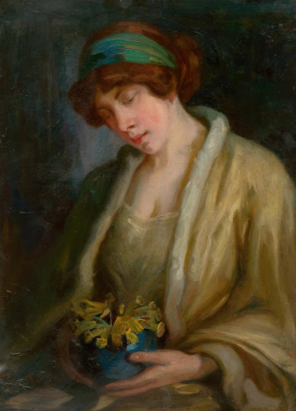 Woman with Flowers 19001910