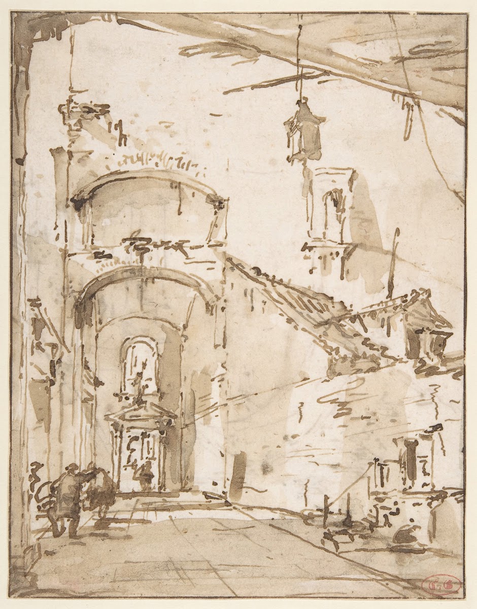 Architectural Capriccio A Vaulted Passageway 18th century