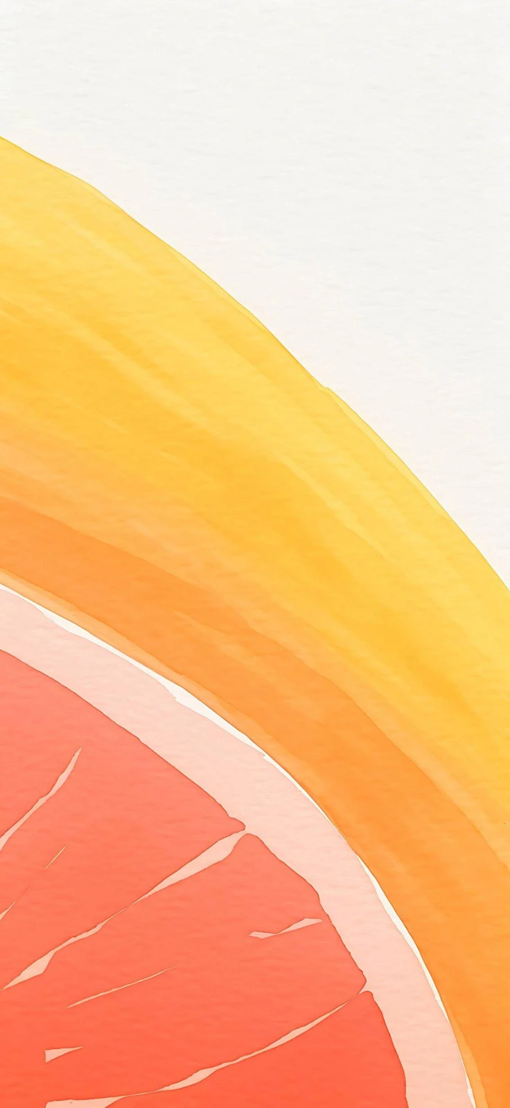 Grapefruit Art, Watercolor Fruit, Citrus Illustration, Vibrant Design 2K iPhone Wallpaper Background (1472x3200)