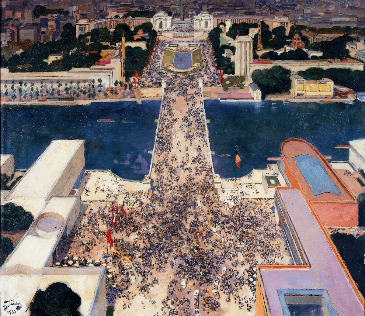 La colline de Chaillot pendant lexposition Internationale de 1937 vue de la Tour