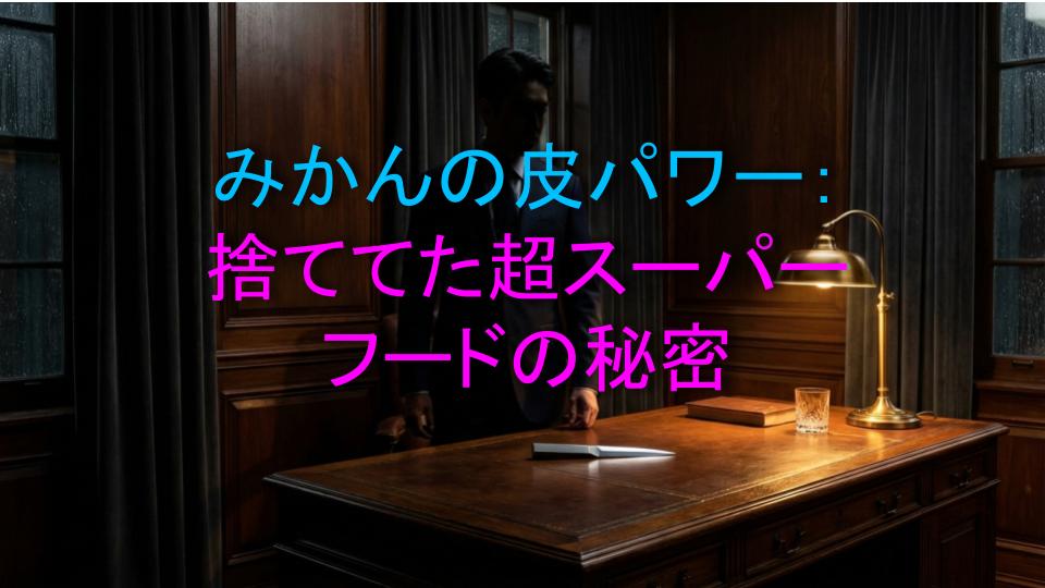 みかんの皮パワー：捨ててた超スーパーフードの秘密