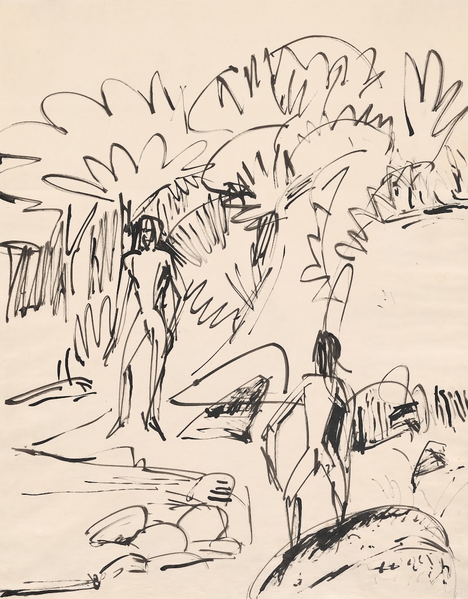 Two Bathers at Fehmarnküste 1912