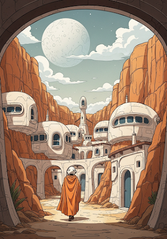 Sci-Fi Desert Monastery