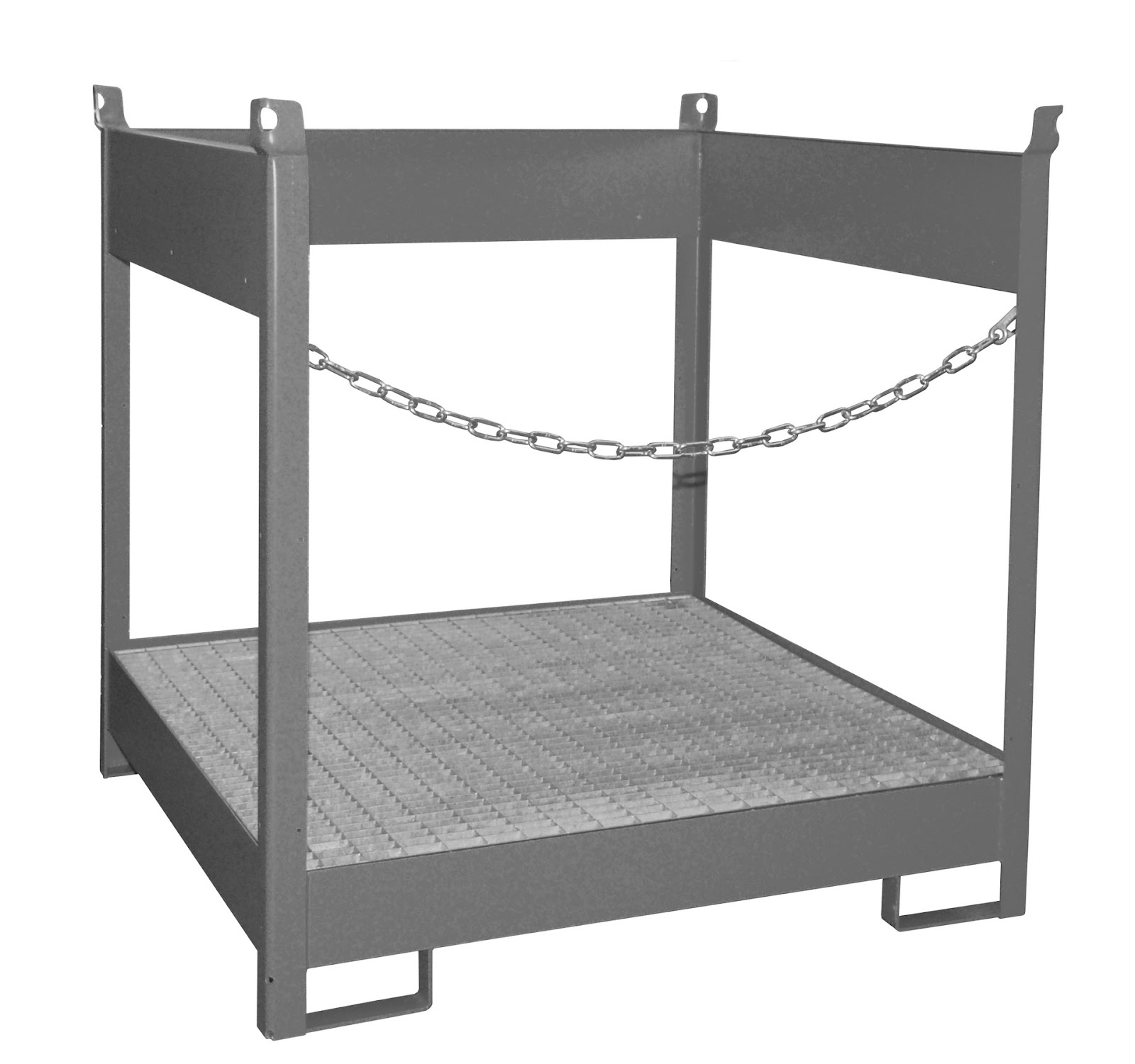 Vaten-stapelpallets FSP-4, gelakt, Muisgrijs