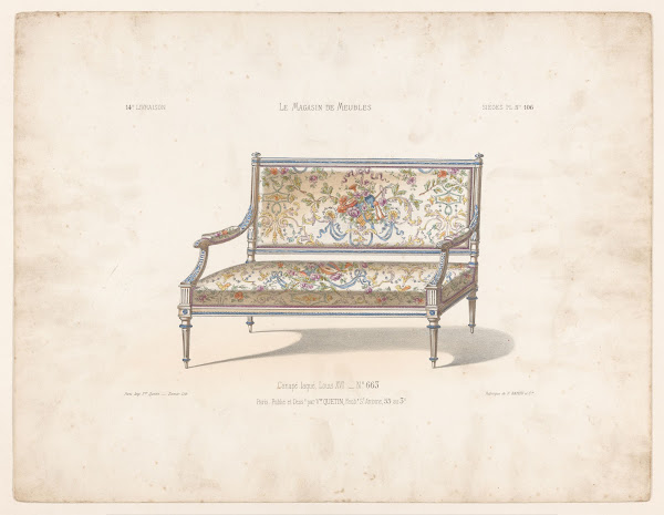 Canapé laqué Louis XVI 1832   1904