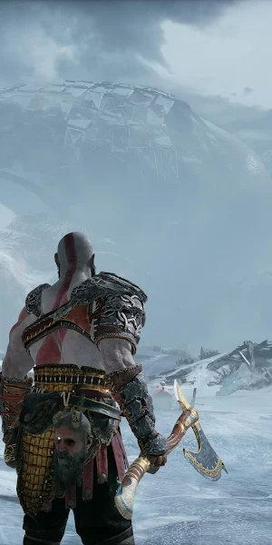 God Of War, Kratos, Winter, Video Game 4K Wallpaper Background