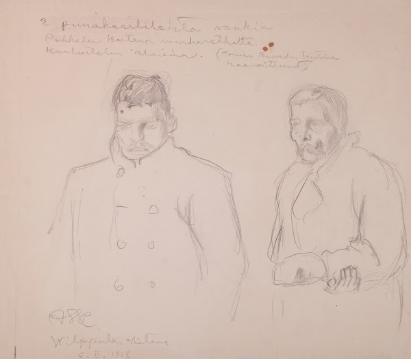 Kaksi punakaartilaista vankia 1918