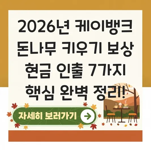 케이뱅크 돈나무 키우기 보상 및 현금 인출 방법 대표 이미지