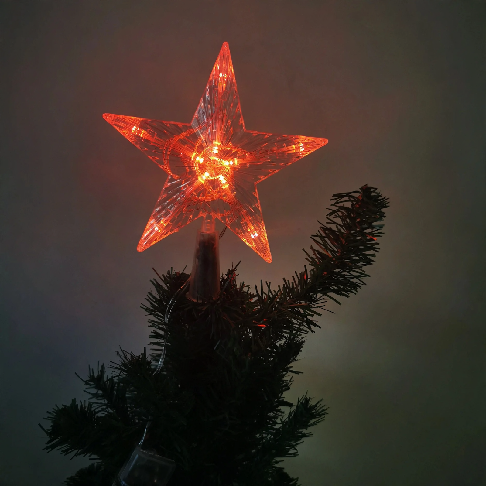 LED Christmas tree star topper with lighting