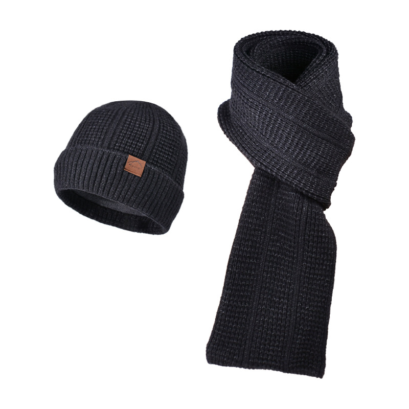 Knit Hat and Scarf Set for Men, Warming