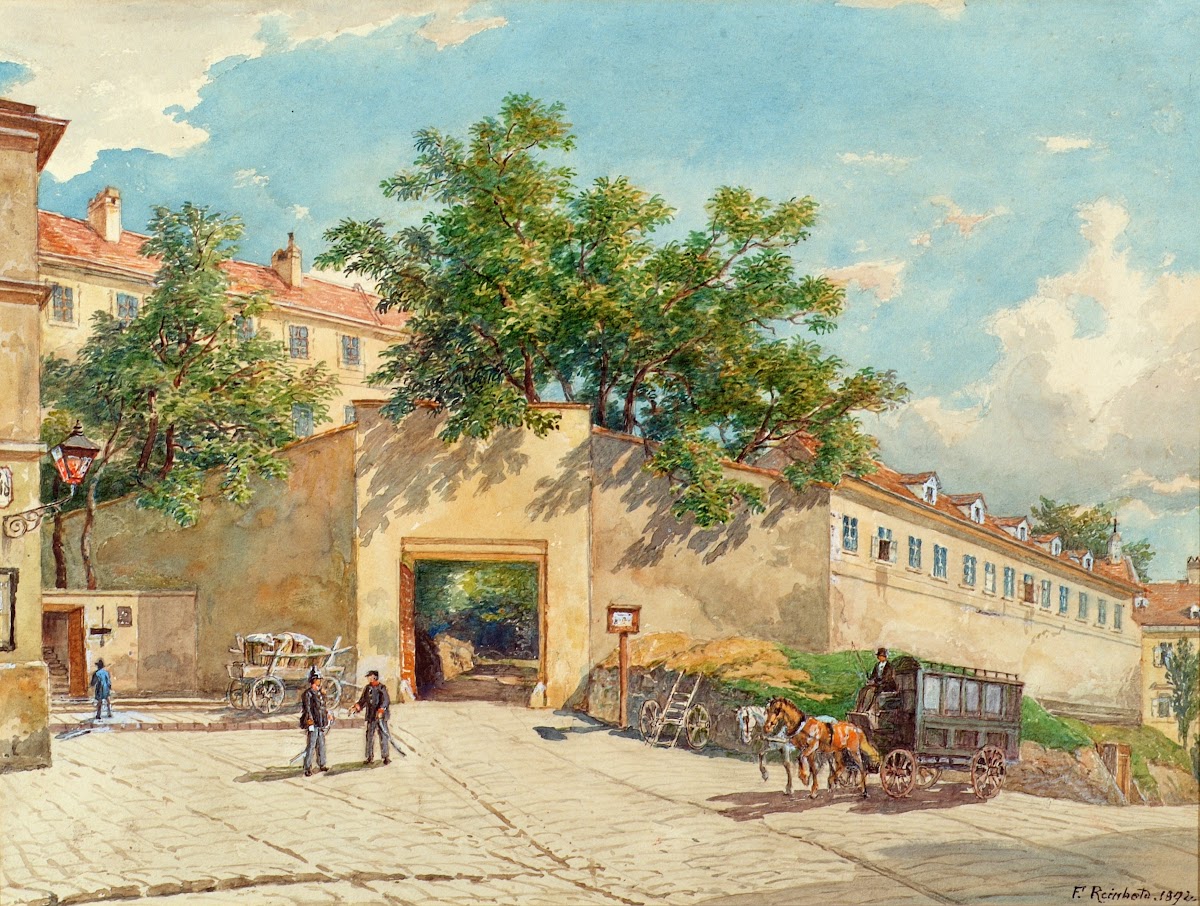Das Polizei Gefangenenhaus in der Theobaldgasse in Wien 1892