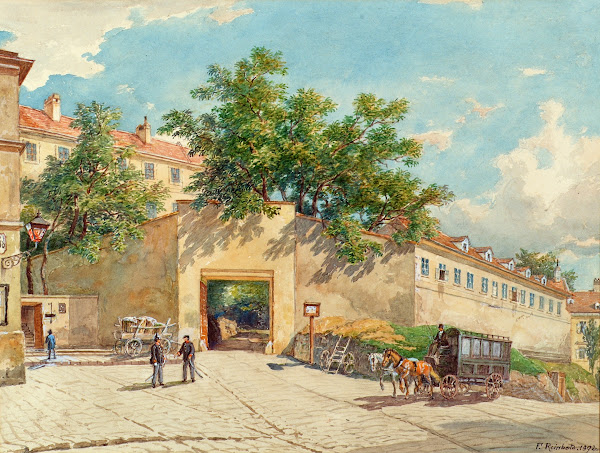 Das Polizei Gefangenenhaus in der Theobaldgasse in Wien 1892