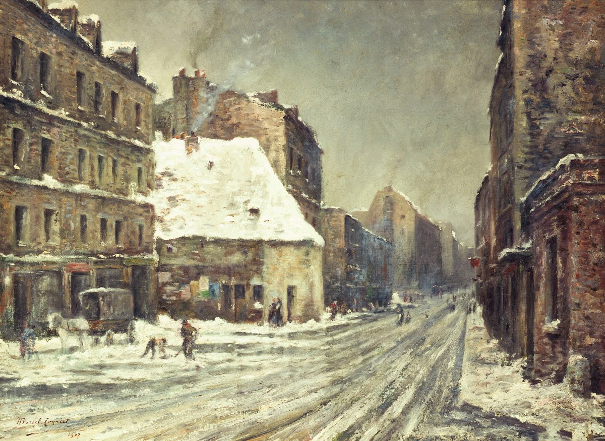 La Rue du Mont Cenis effet de neige 1907