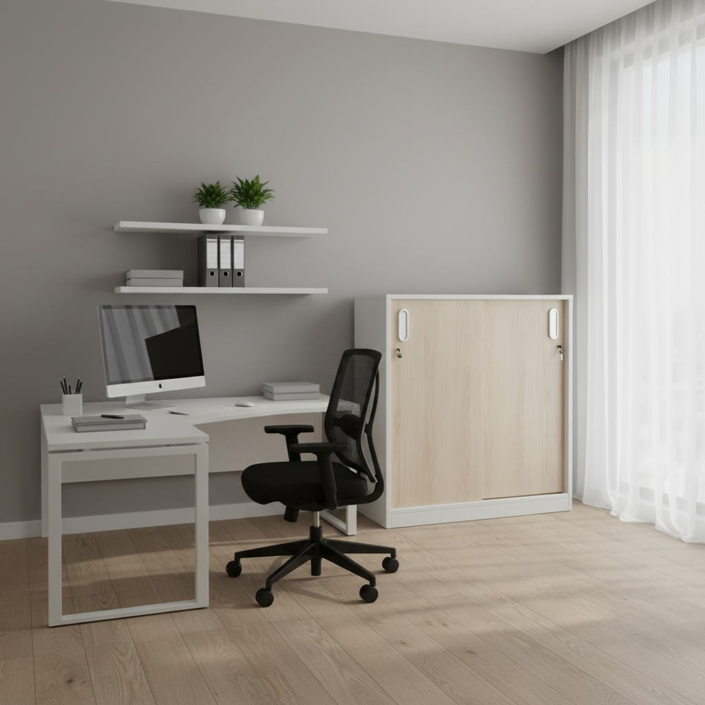 RADAR Color Two-Door (Low Height) Sliding Storage Cabinet